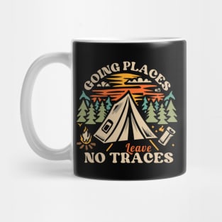 Camping Addict Going Places Leave No Traces Mug